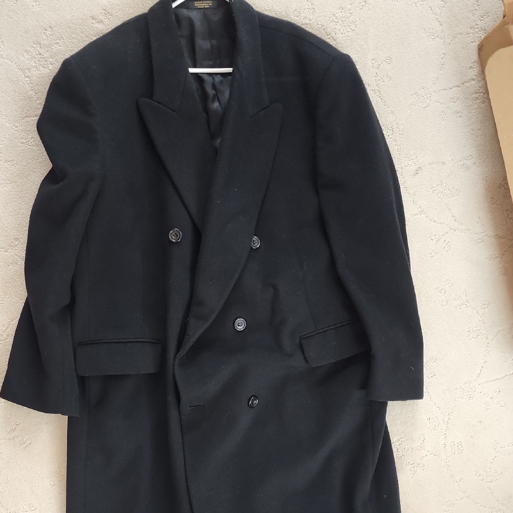 Classic Black Double-Breasted Trench Coat